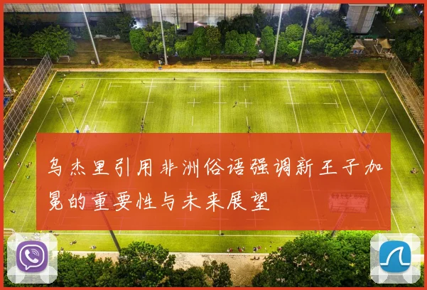 乌杰里引用非洲俗语强调新王子加冕的重要性与未来展望